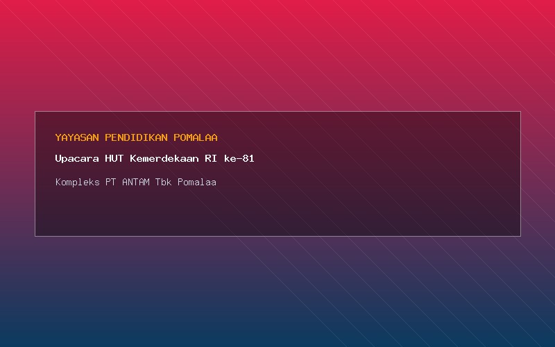 Upacara Peringatan HUT Kemerdekaan RI ke-81 Bersama PT ANTAM Tbk